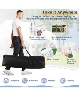 10 x 20 ft Pop-Up Canopy with 6 Sidewalls, Windows and Carry Bag for Events