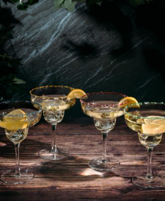 Classic Handblown Margarita Glasses, Set of 4