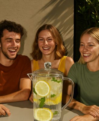 Lighthouse Ribbed Pitcher