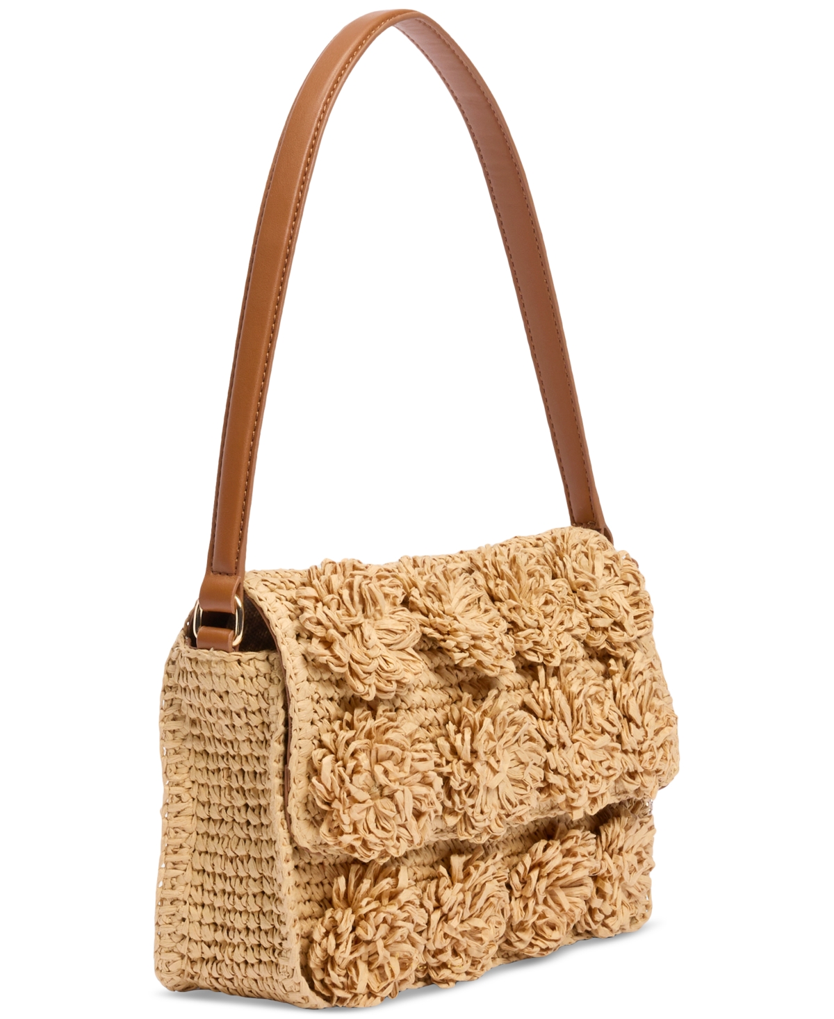 Sam Edelman Phoebe Small Raffia Shoulder Flap Shoulder Bag