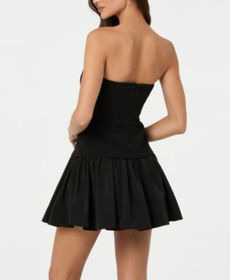 Women's Strapless Drop Waist Dress