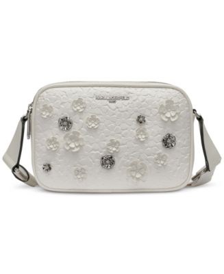 KARL LAGERFELD PARIS Karl Maybelle Crossbody with Floral Pins - Macy's