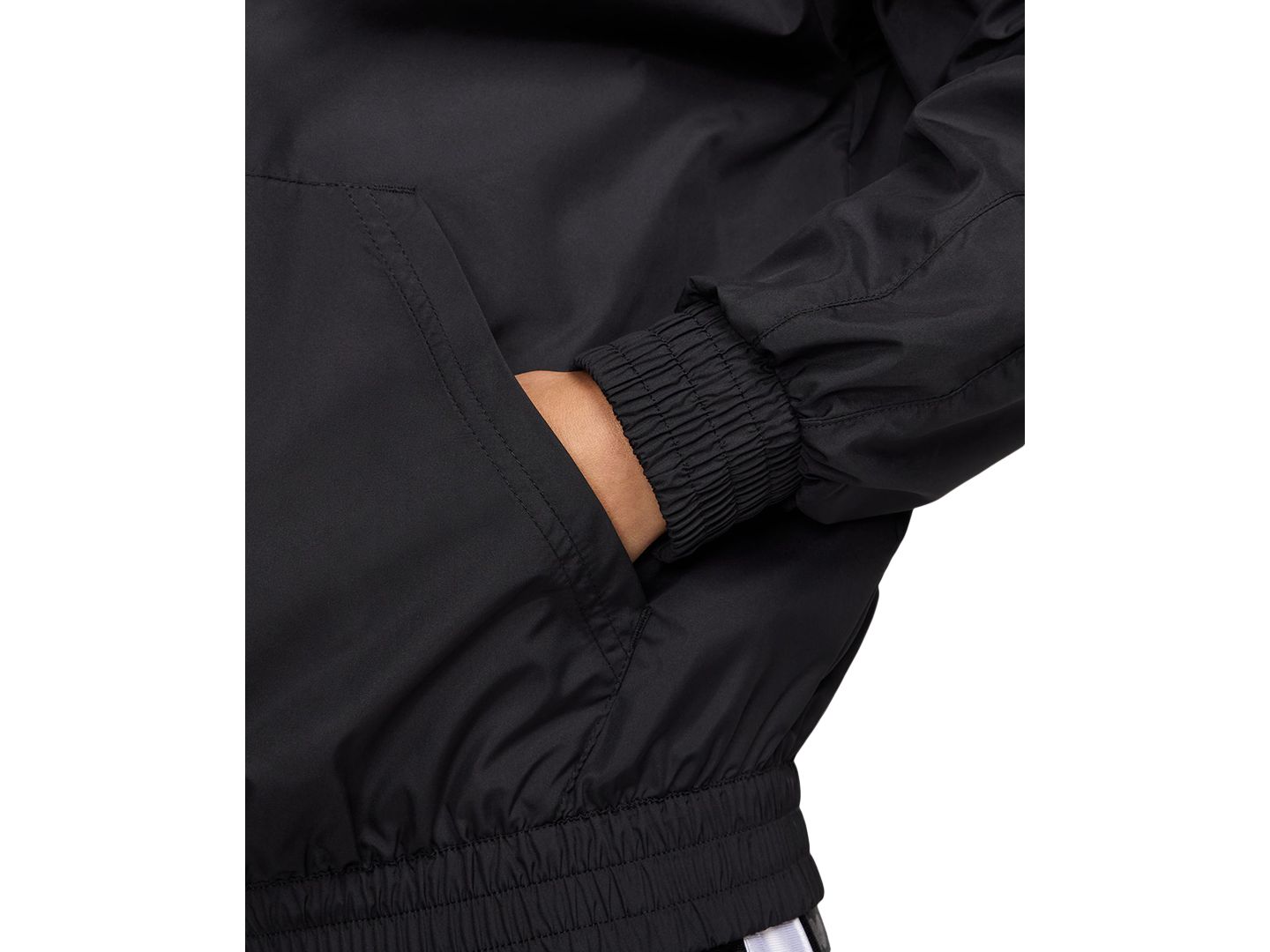 Женская куртка Nike Sportswear Classic Zip-Front Hooded, цвет: Чёрный / Белый — фото 6
