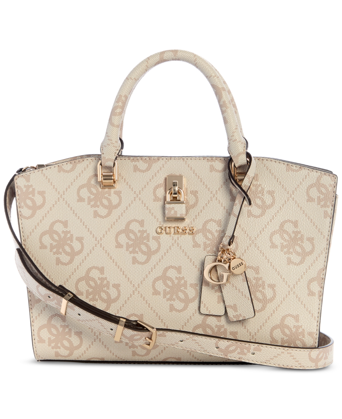Queensland Luxury 4Q Oversized Logo Satchel Bag - Dove Logo