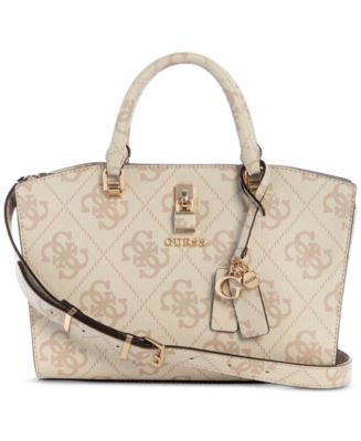 GUESS Queensland Luxury 4Q Oversized Logo Satchel Bag - Macy's