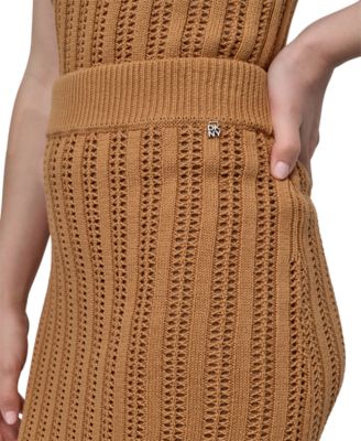 Women's Cable Pointelle-Stitch Skirt