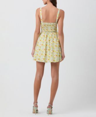 Women's Ruched Cotton Mini Dress