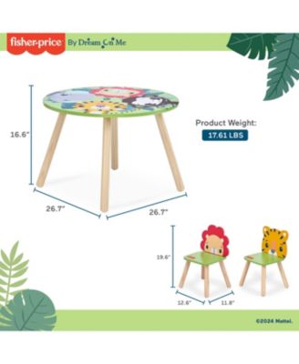 Fisher Price Animal Kingdom Table & Chair in Jungle Print