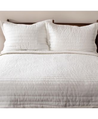 French Linen Channel Stitch Quilt & Sham Set - Twin/Twin XL