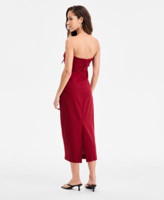 Women's Tie-Front Midi Dress
