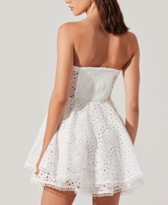 Women's Deasia Strapless Eyelet Dress