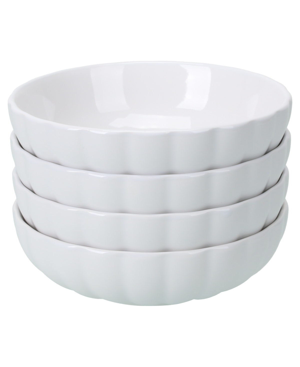 Petal 4-Pc. Dinner Bowls Set, Service for 4 - White