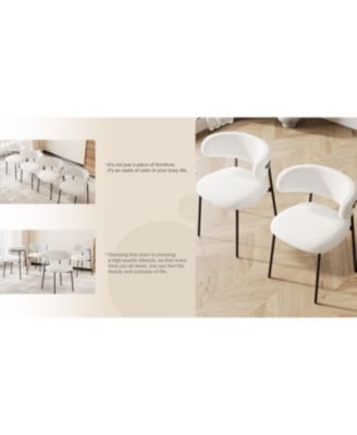 4-Piece Velvet Dining Chairs with Metal Legs