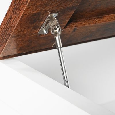 80cm MDF Lift-Top Barn Door USB Charging Coffee Table