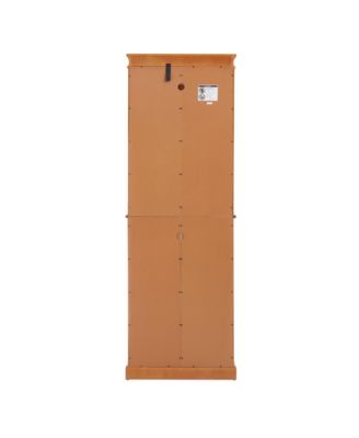 Streamdale Lighted Glass Display Cabinet, Wood Frame