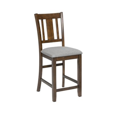 Counter Height Dining Chairs (4) with Walnut Padded Seat