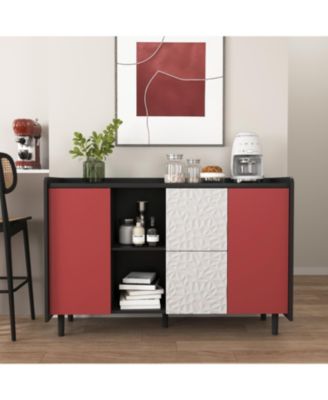 Accent Sideboard with Drawer and Open Shelves