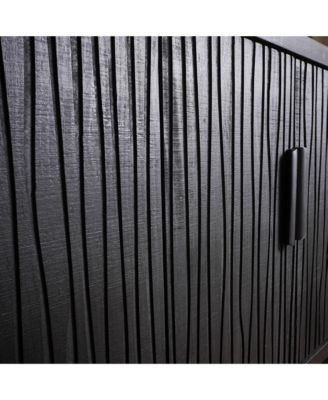 Modern Accent Cabinet with Adjustable Shelves and 4 Doors