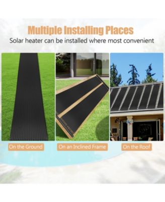 2 Pieces 20 Feet Weatherproof Solar Swimming Pool Heating System