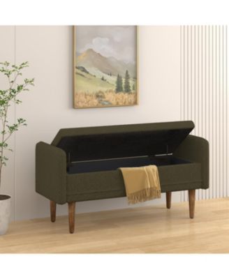 Teddy Velvet Storage Stool (46" x 17" x 22")