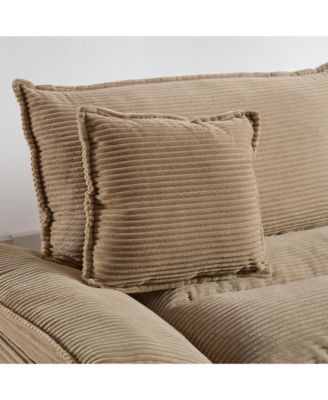 Corduroy Sofa Sleeper Couch with Pillows