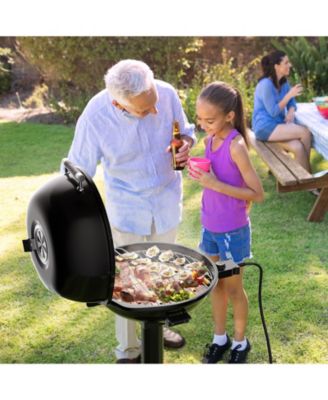 1600W Portable Electric BBQ Grill with Removable Non-Stick Rack