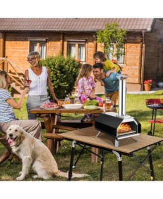 Outdoor Pizza Oven with Pizza Stone and Foldable Legs for Camping