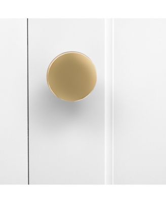 Modern TV Stand with Adjustable Shelf, Metal Legs, and Anti-Tip Safety