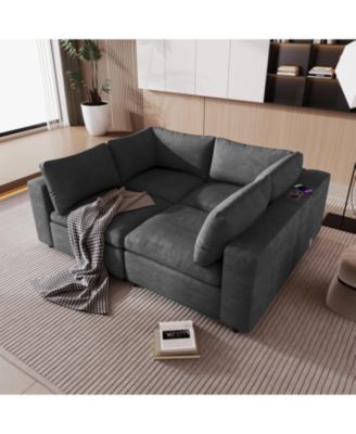 Modular Sofa, USB, Wireless Charger, Bluetooth Speaker