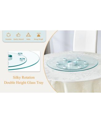 Streamdale Double-Layer Rotating Glass Display (24" upper, 15" lower)