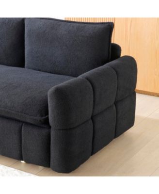Sleeper Sofa Bed - Pull Out Couch with Chaise - Black