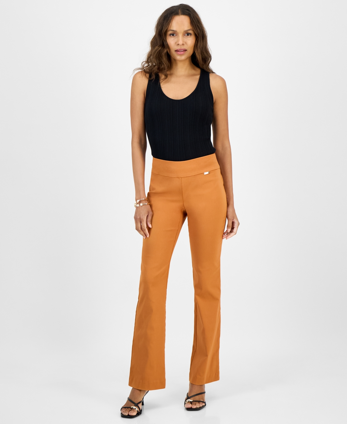 Inc International Concepts Petite Mid-rise Bootcut Pants, Petite & Petite Short, Created For Macy's