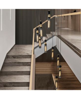 Streamdale Industrial Multi-Light Pendant - 9-Light Mesh Cylinder Chandelier (Bulb Not Included)