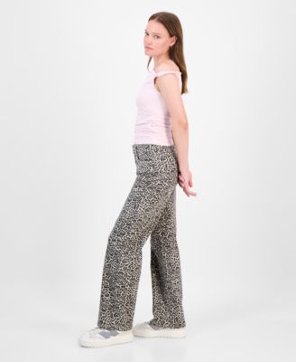 Juniors' 90s Fit Leopard-Print