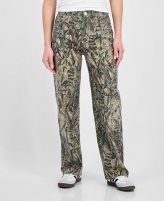 Juniors' 90s Fit Camo-Print