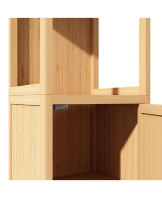 Tall & Slim Bamboo Cabinet with Shutter Door