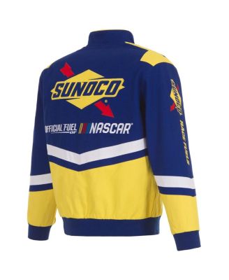 Men's Royal/Yellow NASCAR Sunoco Full-Snap Twill Uniform Jacket