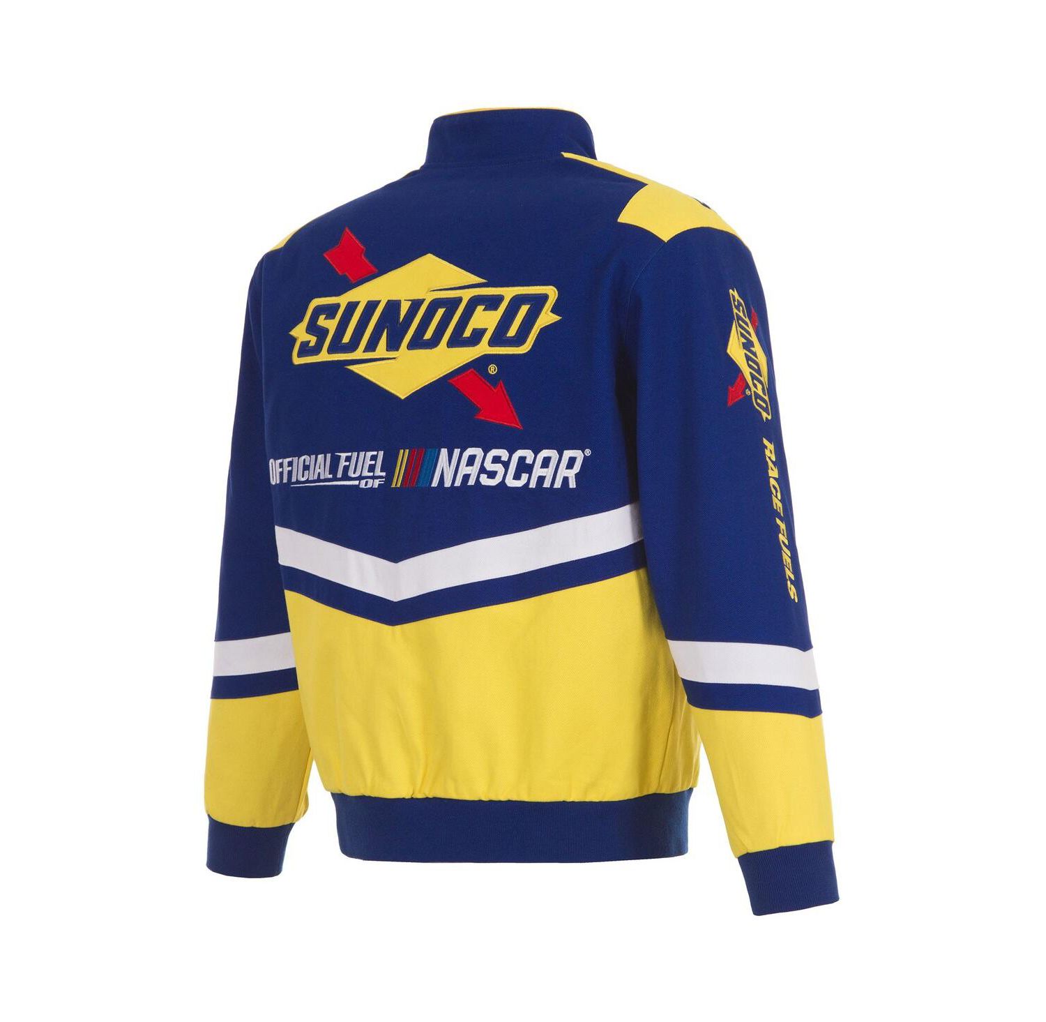 Men's Royal/Yellow NASCAR Sunoco Full-Snap Twill Uniform Jacket