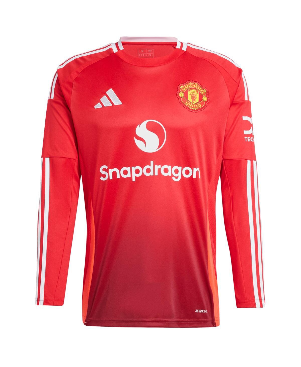 Adidas Men's Alejandro Garnacho Red Manchester United 2024/25 Home Long Sleeve Replica Player Jersey