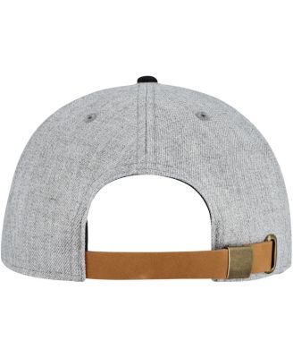 Men's Heather Gray/Black Los Angeles Kings Elements Flat Brim Leather Strap Back Hat