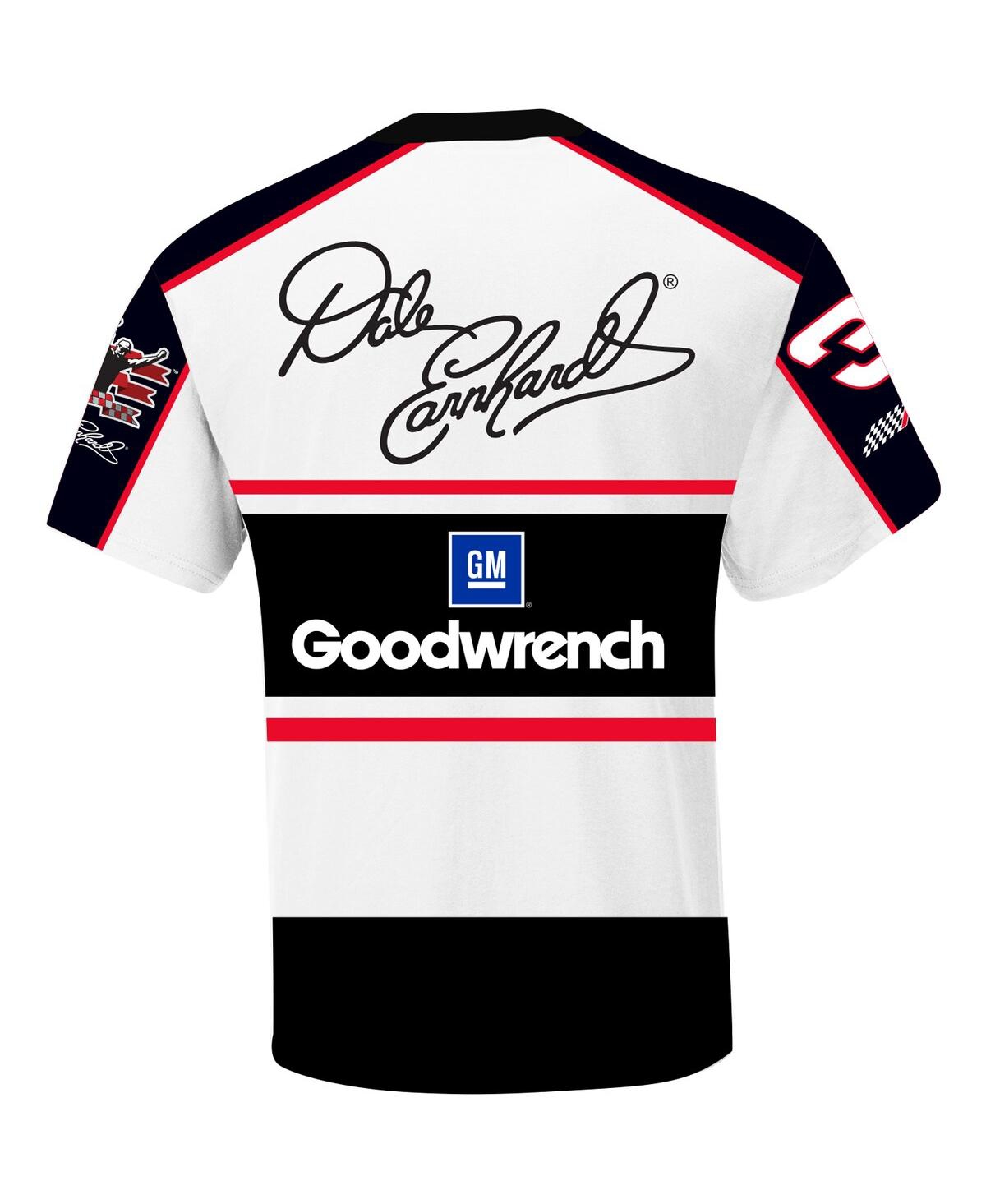 Checkered Flag Sports Men's White/black Dale Earnhardt Good Wrench Legend Sublimated Uniform T-shirt