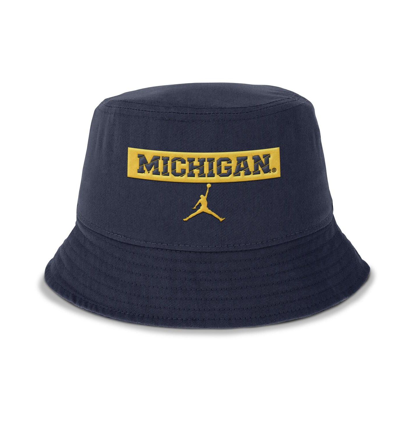 Мужская панама Jordan Navy Michigan Wolverines Apex Bucket Hat — фото 2