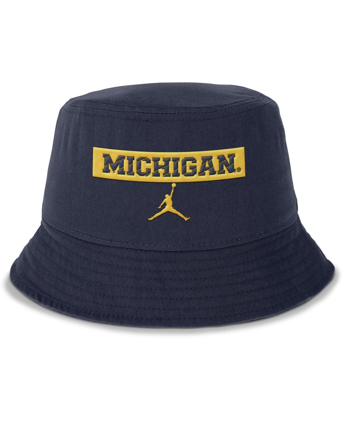 Jordan Men'sâ Navy Michigan Wolverines Apex Bucket Hat