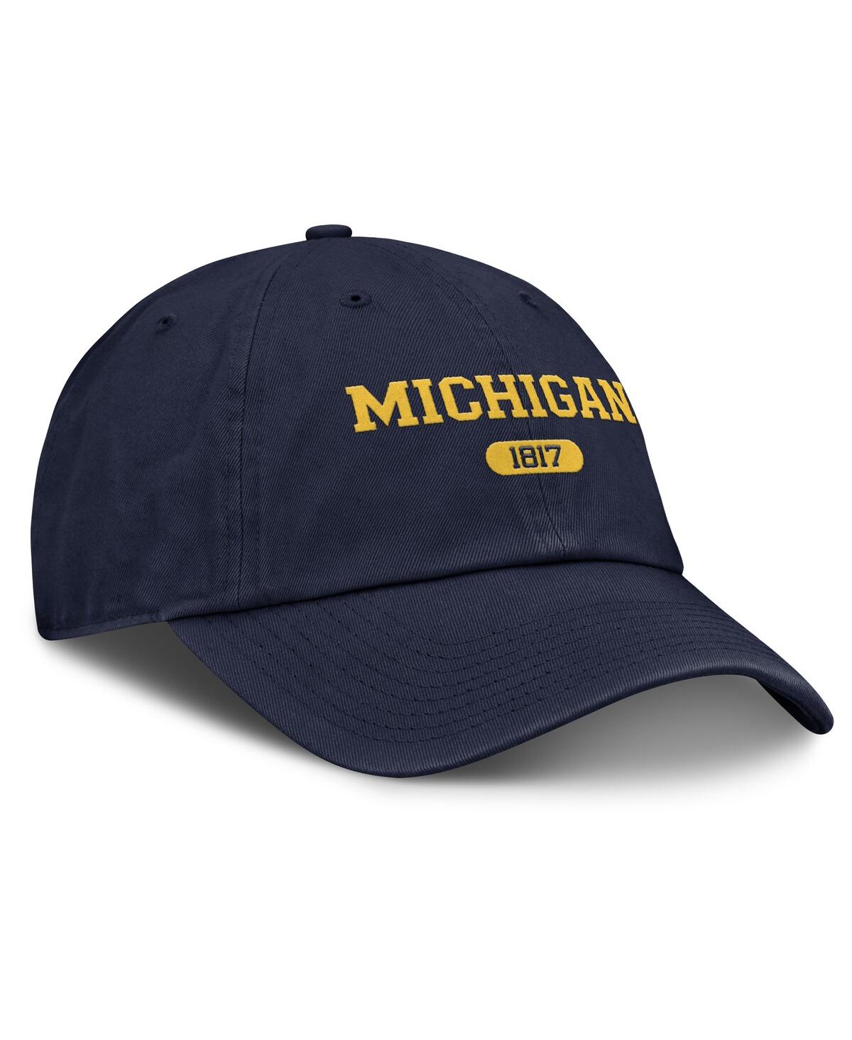 JORDAN MEN'S NAVY MICHIGAN WOLVERINES CLUB ADJUSTABLE HAT 