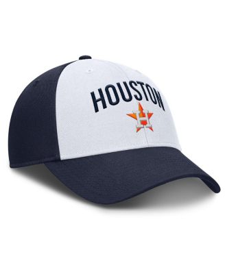 Men's White/Navy Houston Astros Club Performance Adjustable Hat