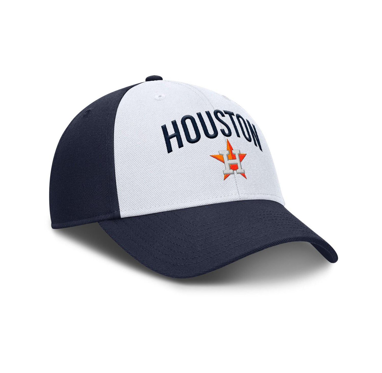 Men's White/Navy Houston Astros Club Performance Adjustable Hat
