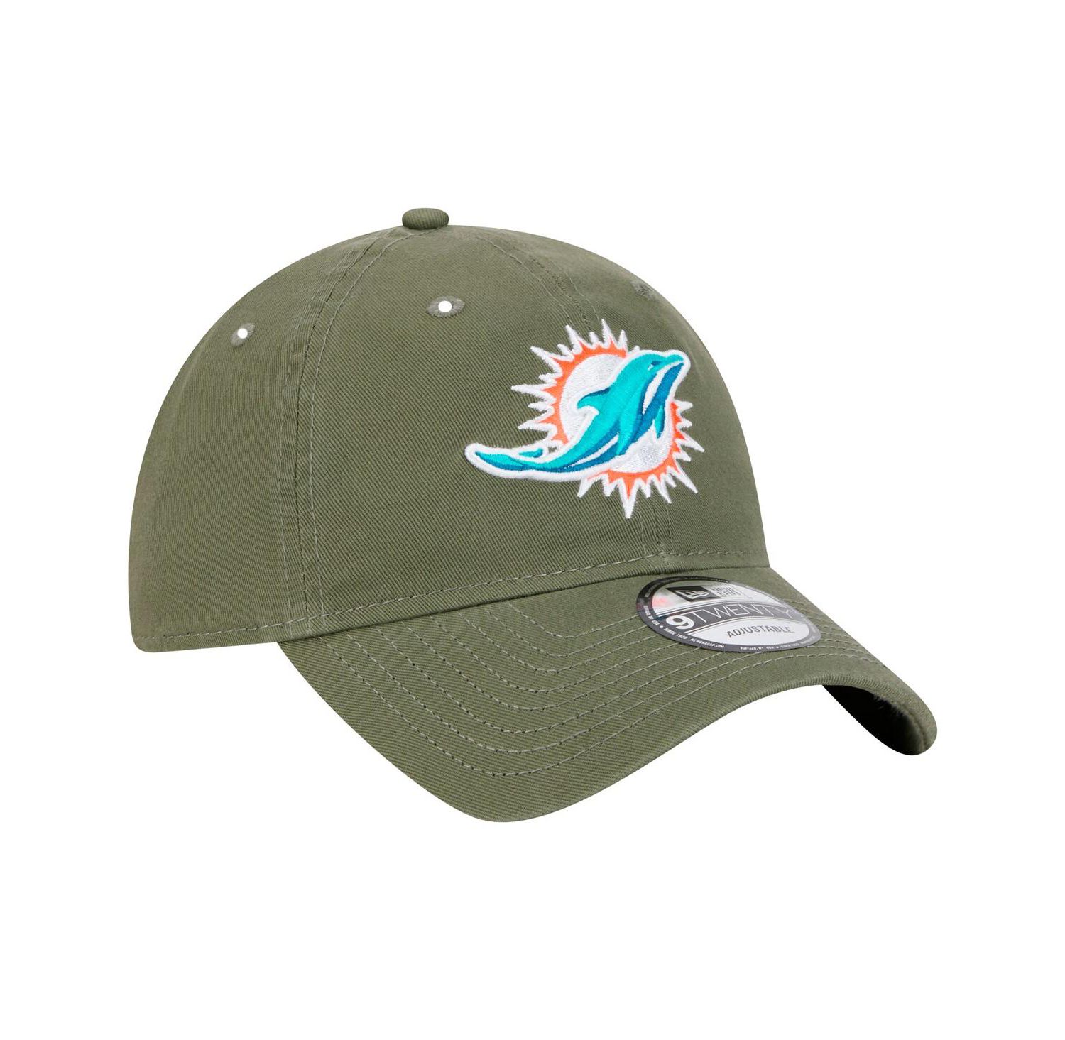 Men's Olive Miami Dolphins Main 9TWENTY Adjustable Hat