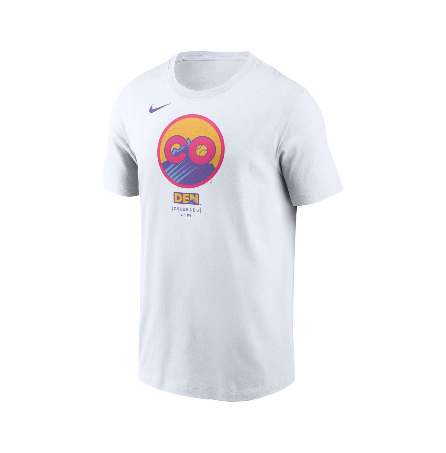 Мужская футболка Nike White Colorado Rockies 2025 City Connect Logo — фото 2