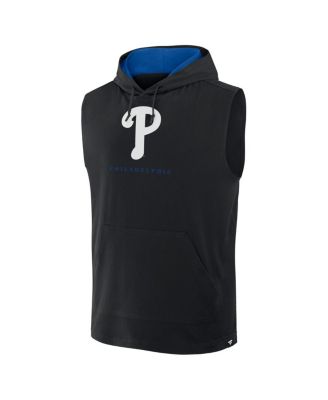 Men's Black Philadelphia Phillies Fire Speed Sleeveless Pullover Hoodie