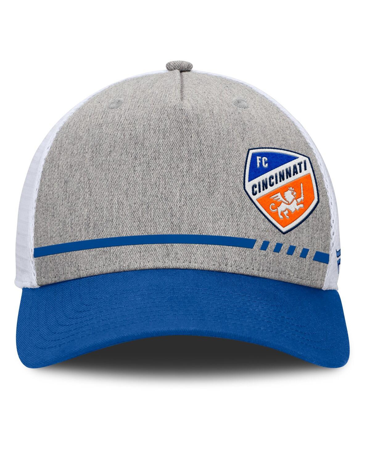 Fanatics Men's Heather Gray Fc Cincinnati Low Block Trucker Adjustable Hat